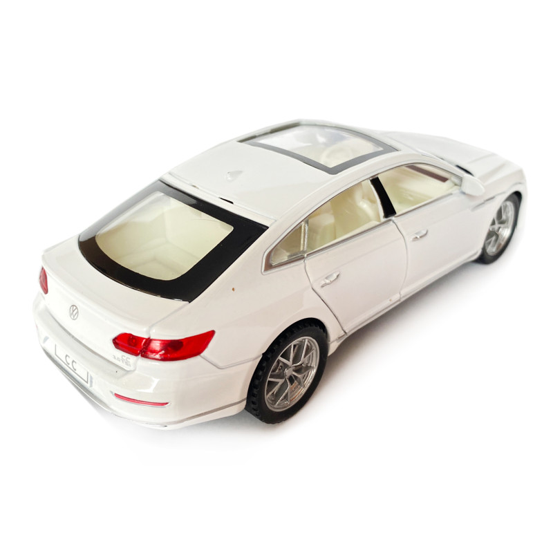Іграшкова машинка металева Volkswagen Passat CC, Фольксваген пасат, біла, Автоексперт, 1:32, звук,світло,інерція,рухомі елементи, 16*5*6см (GT-01200)