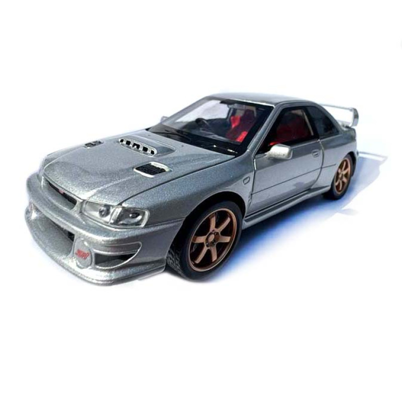 Машинка Subaru Impreza WRX STI сіра субару 1:32 світло звук інерція відч двері баг капот 13,5*5*4,5см (TK-30718)