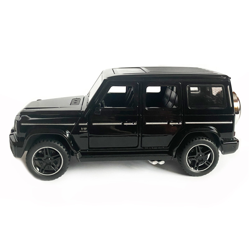 Іграшкова машинка металева Mercedes-Benz G-Клас AMG Gelandewagen, мерседес гелік, Автоексперт, чорний, звук, світло, інерція, відкр двері, багажник, капот, 1:32, 15*7*6,5см (ТК-11030)