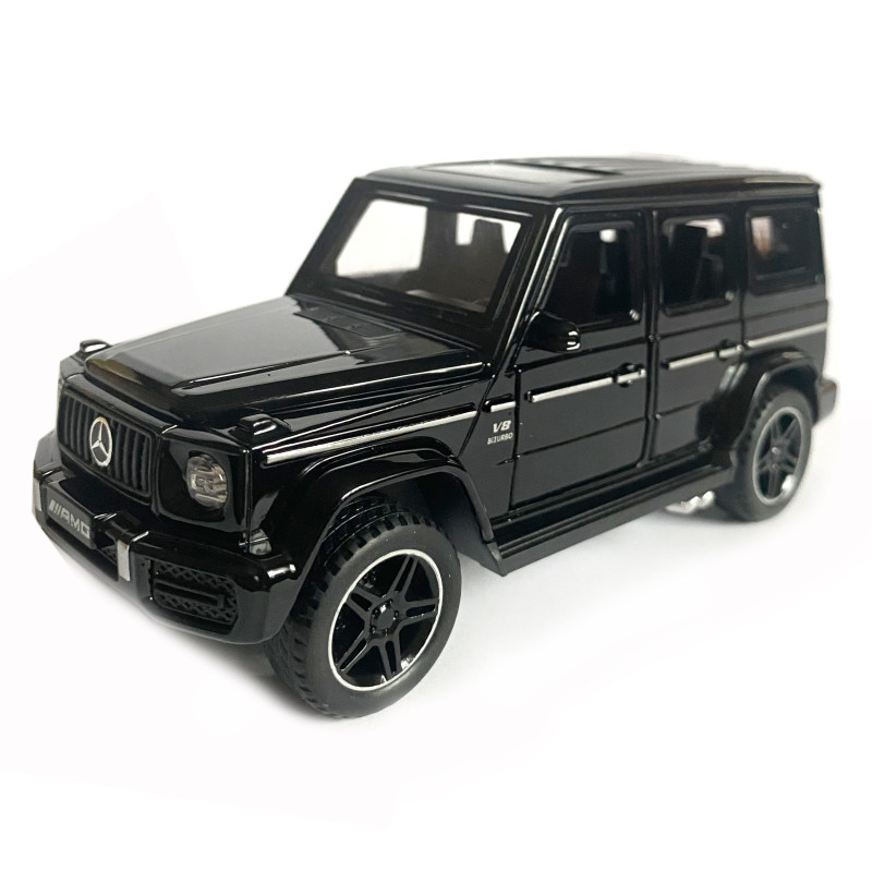 Іграшкова машинка металева Mercedes-Benz G-Клас AMG Gelandewagen, мерседес гелік, Автоексперт, чорний, звук, світло, інерція, відкр двері, багажник, капот, 1:32, 15*7*6,5см (ТК-11030)