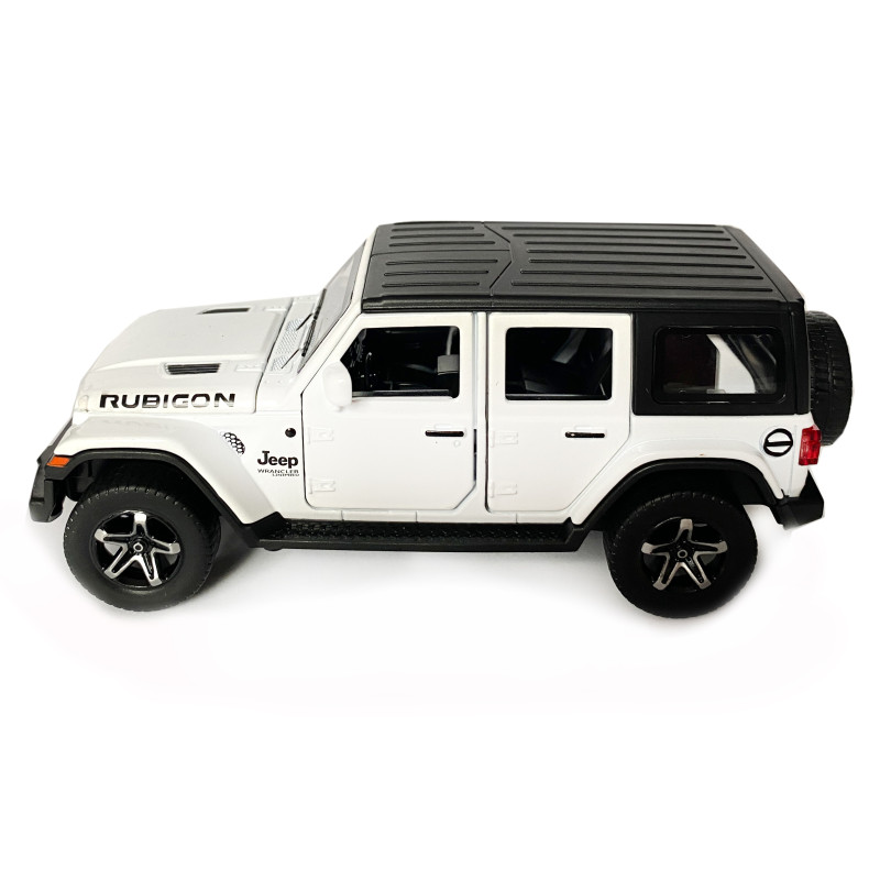 Іграшкова машинка металева Jeep Wrangler Unlimited Rubicon, Джип, білий, звук, світло, інерція, откр двері, капот, Автоексперт, 1:32,15*7*5,5см (ТК-11213/43560)