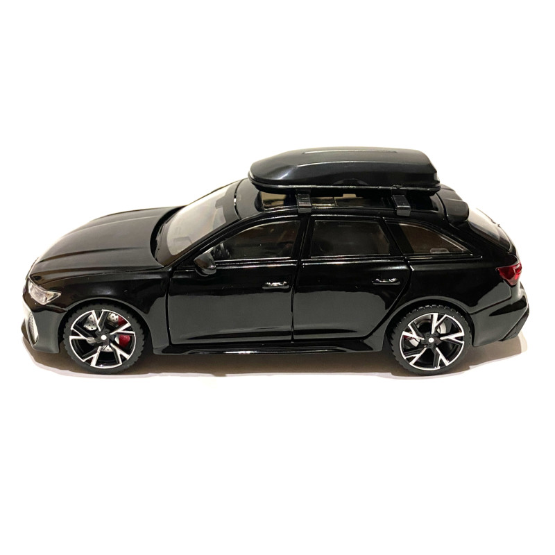 Іграшкова машинка металева Audi RS6, ауді, чорна, звук, світло, откр двері, багажник, капот, Автоексперт, 1:32, 15*7*5см (97056)
