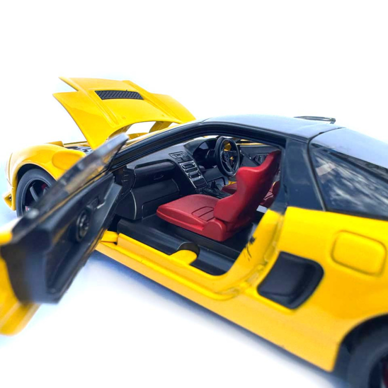 Машинка Honda NSX жовта хонда 1:32 світло звук інерція відч двері баг капот 13,5*5*3,5см (TK-41022)