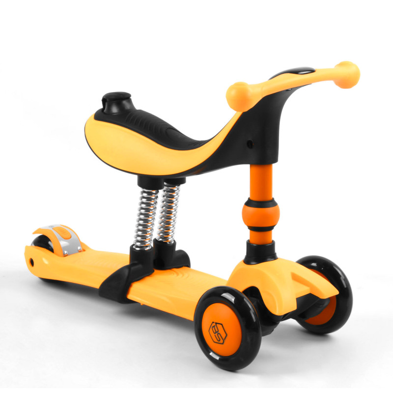 Дитячий cамокат-беговел 3в1 Best Scooter BS-50584 - Помаранчевий