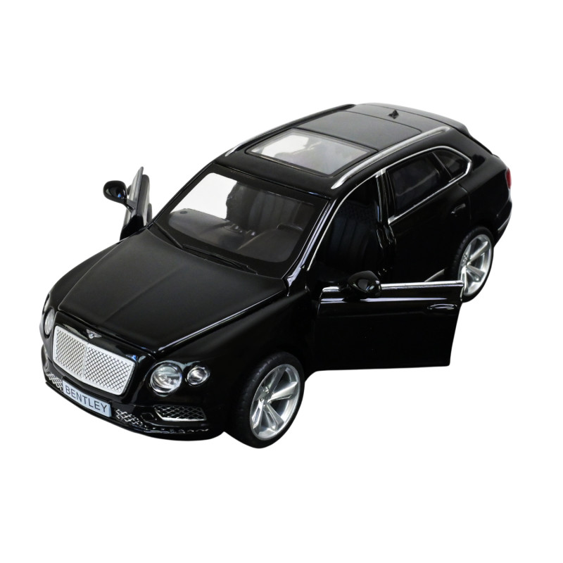 Машина метал 1:34 BENTLEY BENTAYGA Бентлі чорна світло звук, відкр.двері 15*6*5см (68369)