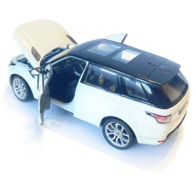 Іграшкова машинка металева WELLY 1:24 RANGE ROVER SPORT, рендж ровер спорт, відкр.двері, капот, білий, 19*7.5*7см, (24059W)