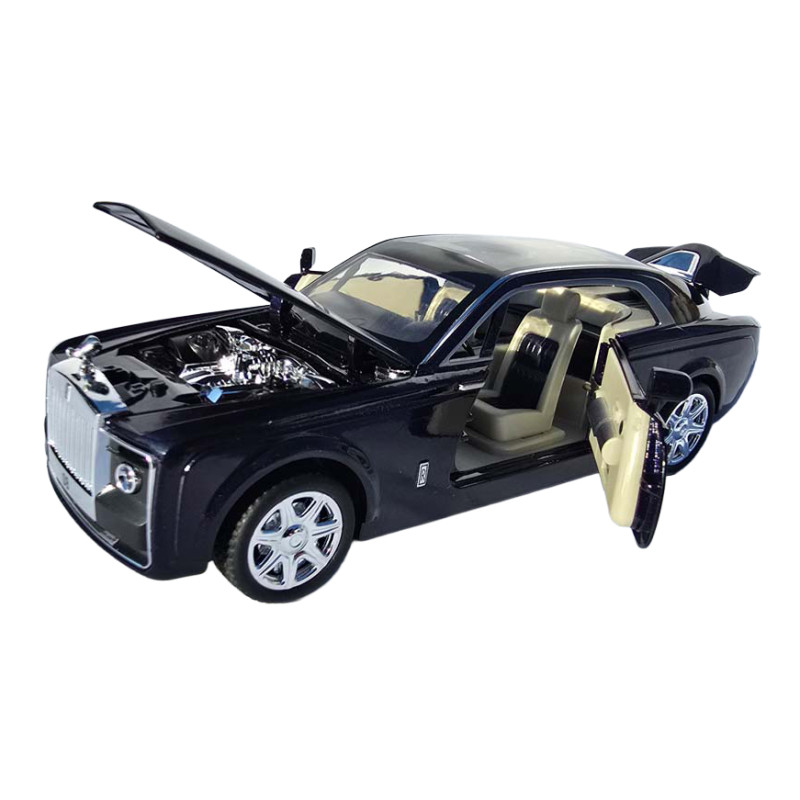 Машинка метал Rolls-Royce Sweptail синя 1:24 звук світло інерція відкр двері баг капот 20*7*5,5 см (RS-87412)