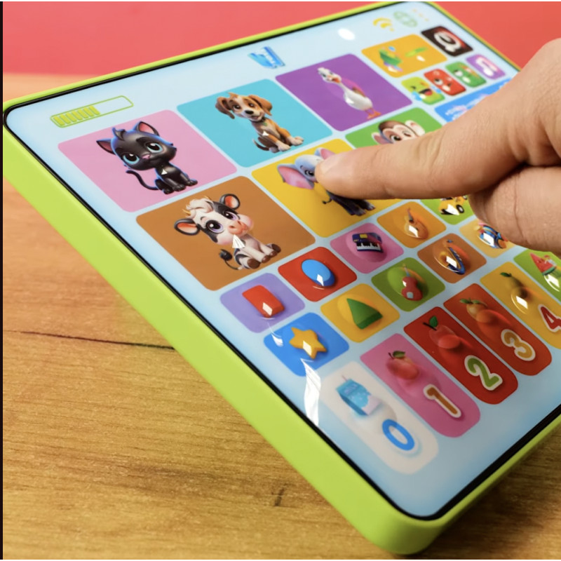 Дитячий планшет Грай та вчися WToys укр мова абетка цифри казки пісні вірші кольори факти про тварин розваги (30391)