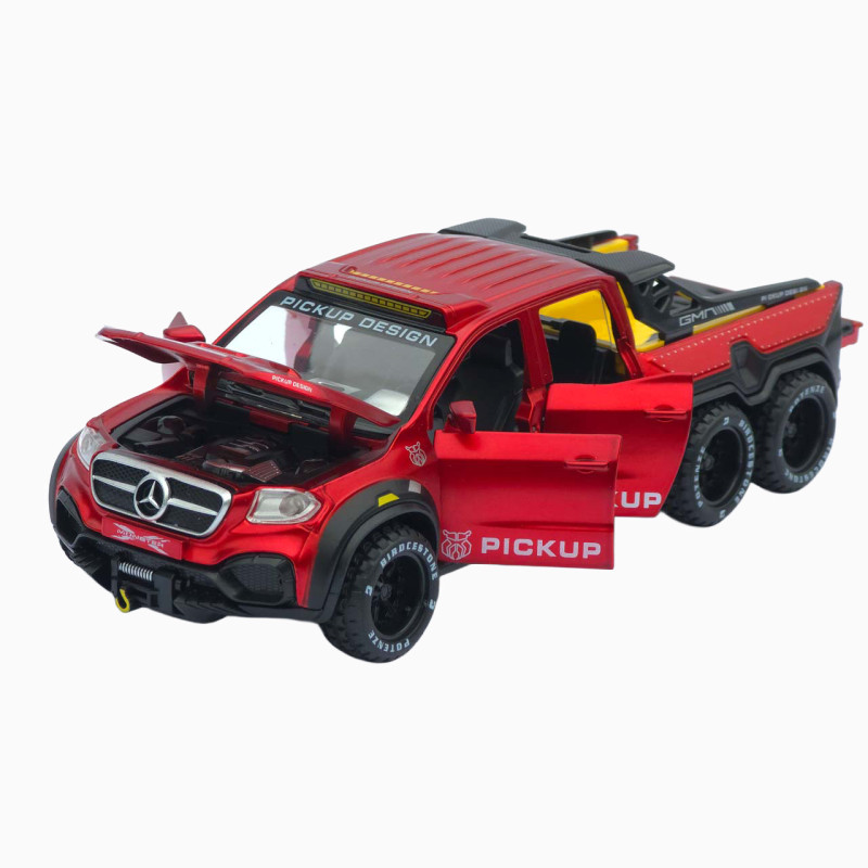 Машинка метал Mercedes-Benz X-Class 6x6 АвтоЕксперт червона 1:32 світло звук інерція (ТК-8452)