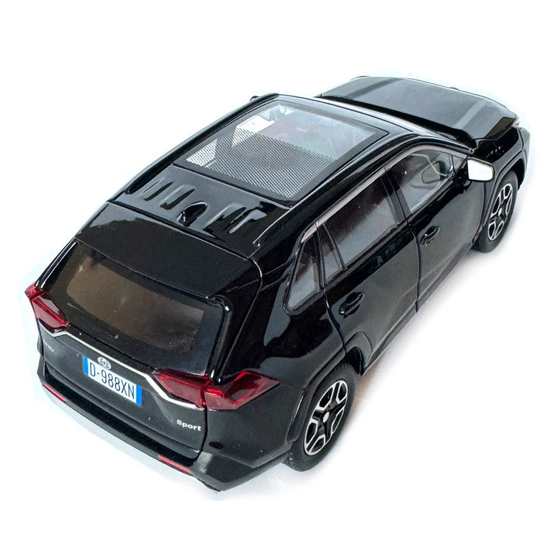 Машинка металева Toyota RAV4 Sport Тойота рав 4 спорт чорна 1:22 звук світло інерція відкр двері багажник капот гумові колеса 19*7*8см (AP-1989)