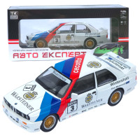 Машинка метал BMW M3 (E30) АвтоЕксперт біла 1:24 світло звук відкр двері капот багажник (1558-25)