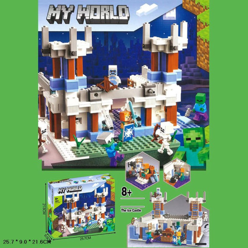 Конструктор Крижаний замок Minecraft Майнкрафт 499 деталей 25,7*21,6*9 см (1089)