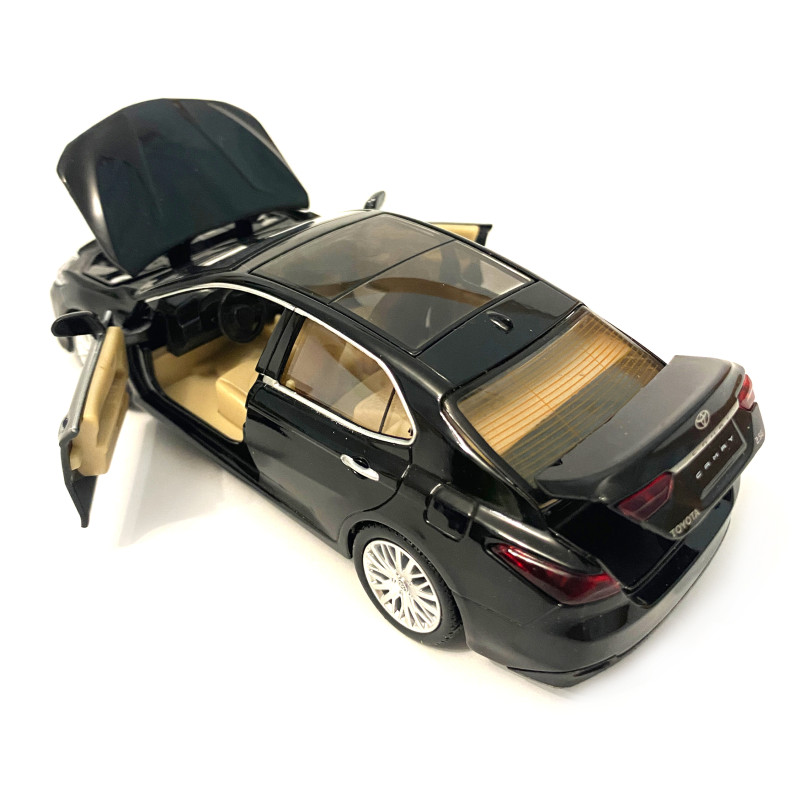 Машинка іграшкова металева Toyota Camry 70 Автопром Тойота кемрі, чорна світ, звук, відкр. двері, баг., капот 14,5*5,5*4 см (68459)