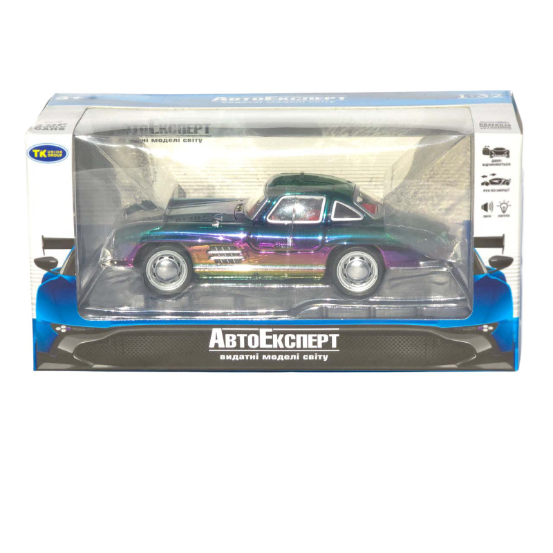 Машинка металева Mercedes-Benz 300 SL (W198) хамелеон 1:32 світло звук інерція 15,5*5,5*4,5 см (TK-53611)