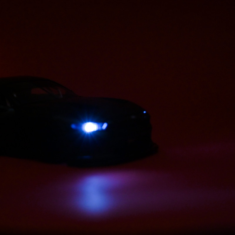 Машинка металева Ford Mustang GT3 чорна 1:24 відкриваються двері капот 20,5*8,5*5 см (661293)
