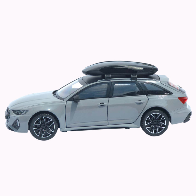 Машинка метал Audi RS6 Avant сіра 1:24 світло звук відкр двері капот багажник (1870-07)