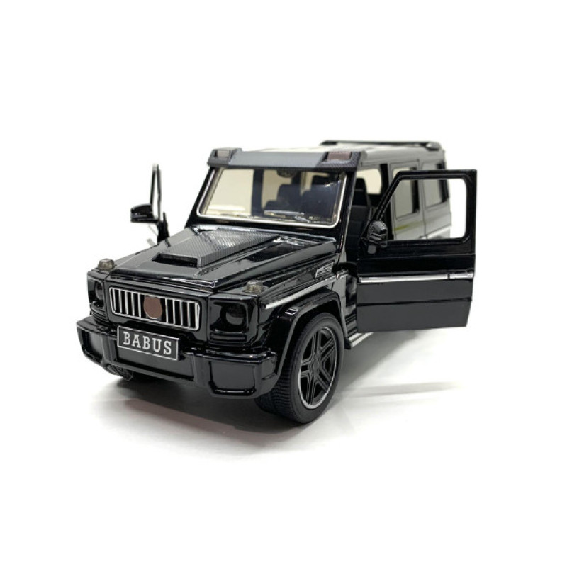Машинка металева дитяча Mercedes Brabus G 63 мерседес, чорний, Автоексперт, 1:24, світло, інерція, відчиняються двері 18*8.5*8см (El-1208)