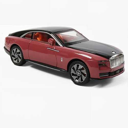 Машинка металева Rolls-Royce Spectre червона 1:24 світло звук відкр двері капот багажник (1416-28)