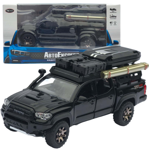 Машинка метал Toyota Tacoma TRD Pro АвтоЕксперт чорна 1:32 звук світло інерція (ТК-9415)