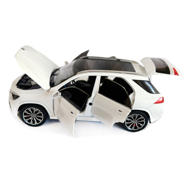 Машинка металева Mercedes-benz GLE 350 de 4MATIC Мерседес білий Автопром 1:24 світло звук відкр двері баг капот 20*9*8см (AP7708)