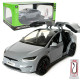 Машинка металева Tesla Model X Electrocar Тесла Модель X Електрокар сіра 1:24 зарядна станція звук світло відч двері капот багажник гум колеса 18*6*8см (AP7712)