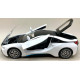Іграшкова машинка металева BMW i8 купе, БМВ, біла, звук, світло, інерція, откр двері, багажник, капот, Автоексперт, 1:32, 16,5*6,5*4,0 см (11787)