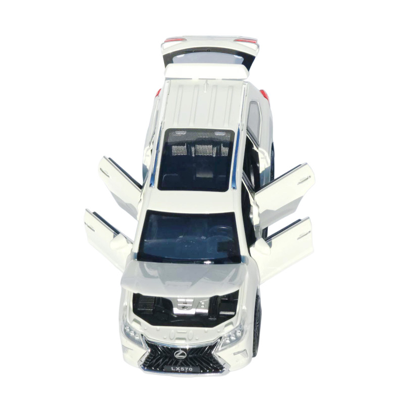 Машинка метал Lexus LX 570 АвтоСвіт біла 1:22 звук світло інерція 21*9*8 см (AP-1982)