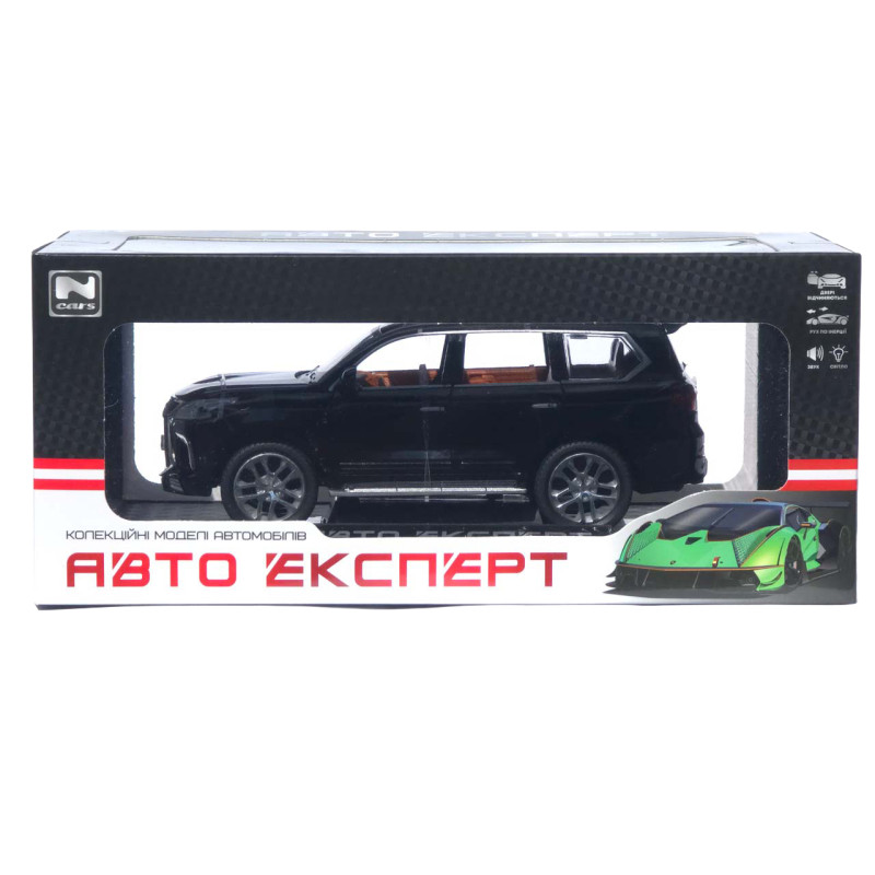 Машинка метал Lexus LX 570 АвтоЕксперт чорна 1:24 звук світло інерція 20*8,5*8 см (G6498-5)