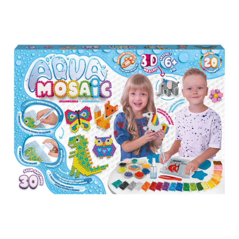 Набір для творчості Aqua Mosaic (аква мозаїка), великий набір, 3D 37*25*4 см (ДТ-ОО-09395)
